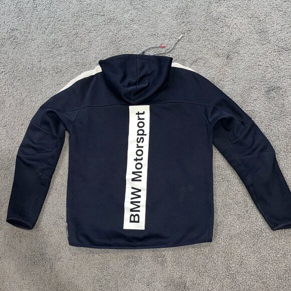 Puma BMW MSP T7 Hooded Sweat Jacket - Men's Large - Stripes and Logos - NWOT - Picture 5 of 12